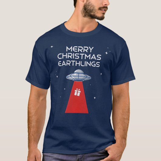 Merry Christmas, Earthlings, The Festive UFO! T-Shirt (Vorderseite)