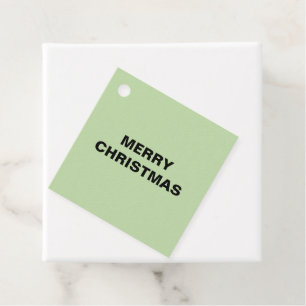 MERRY CHRISTMAS EINFACHE WEISSE TAG GESCHENKANHÄNGER