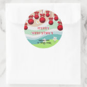 MERRY CHRISTMAS ELEGANT CHIC RÜCKSENDEADRESSE EXTR RUNDER AUFKLEBER (Tasche)