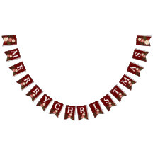 MERRY Christmas Elegant Maroon Poinsettia Holiday