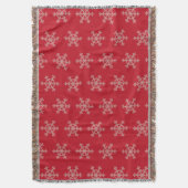 Merry Christmas Elegant Snowflake Holiday Winter Decke (Vorderseite Vertikal)