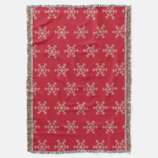 Merry Christmas Elegant Snowflake Holiday Winter Decke (Vorderseite Vertikal)