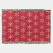 Merry Christmas Elegant Snowflake Holiday Winter Decke (Vorderseite)