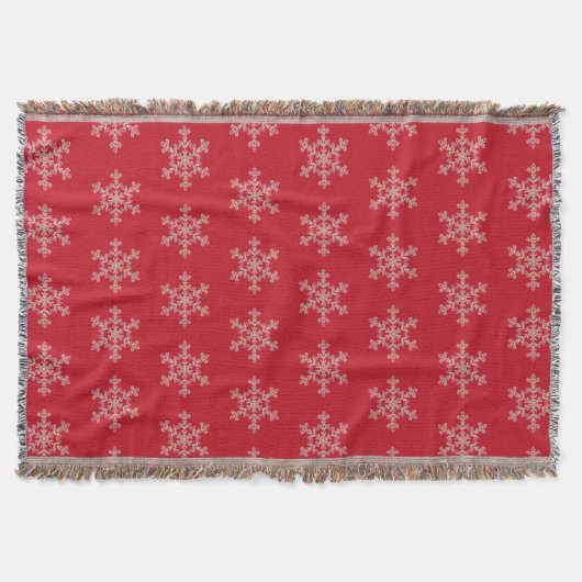 Merry Christmas Elegant Snowflake Holiday Winter Decke (Vorderseite)