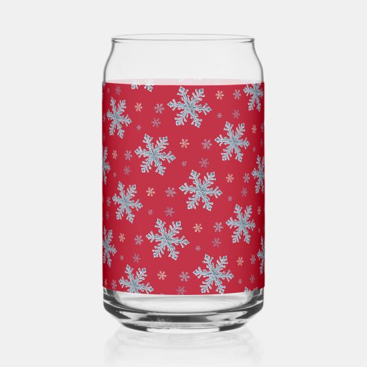 Merry Christmas Elegant Snowflake Holiday Winter Dosenglas (Vorderseite)