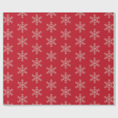 Merry Christmas Elegant Snowflake Holiday Winter Geschenkpapier (Flach)