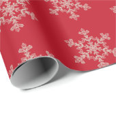 Merry Christmas Elegant Snowflake Holiday Winter Geschenkpapier (Rolleneckpunkt)