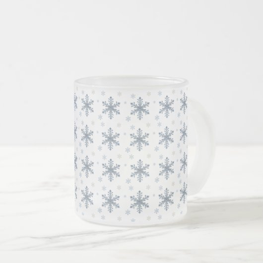 Merry Christmas Elegant Snowflake Holiday Winter Mattglastasse (VorderseiteRechts)