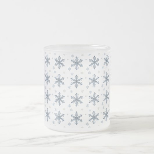 Merry Christmas Elegant Snowflake Holiday Winter Mattglastasse (Mittel)