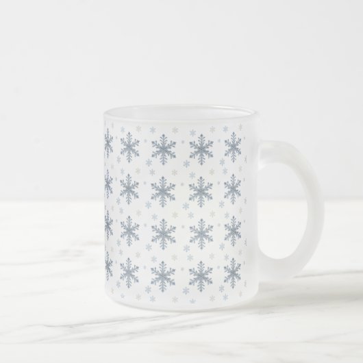 Merry Christmas Elegant Snowflake Holiday Winter Mattglastasse (Rechts)