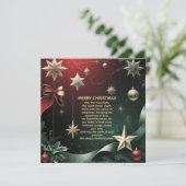 Merry Christmas elegant Stars & Festive Ankündigung (Stehend Vorderseite)