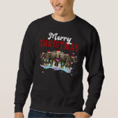Merry Christmas Elephant Tree Lights Elephant Chri Sweatshirt (Vorderseite)