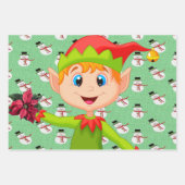 Merry Christmas Elf Santa Wrapping Paper Sheets Geschenkpapier Set (Vorderseite 2)
