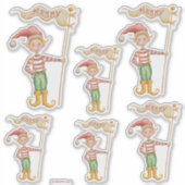 Merry Christmas Elf vinyl cut stickers Aufkleber (Vorderseite)