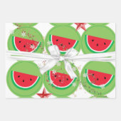 Merry Christmas Elf Watermelon Santa Geschenkpapier Set (Vorderseite)