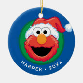 Merry Christmas Elmo Keramik Ornament (Vorne)