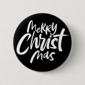 Merry CHRISTmas Erklärung Christlich Jesus Button (Vorderseite)