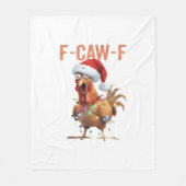 Merry Christmas F-Caw-F Classic Retro Cool Fleecedecke (Vorderseite)