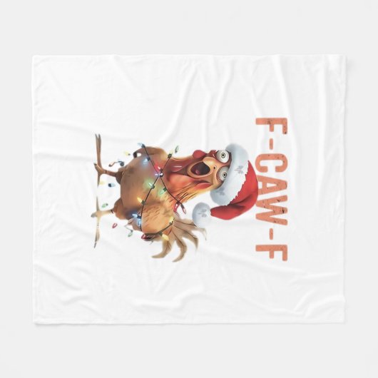 Merry Christmas F-Caw-F Classic Retro Cool Fleecedecke (Vorderseite (Horizontal))