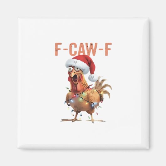 Merry Christmas F-Caw-F Classic Retro Cool Magnet (Vorne)