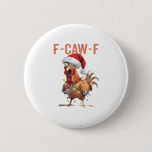 Merry Christmas F Caw F Retro Cool Design Button (Vorderseite)