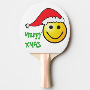 MERRY CHRISTMAS FACE SANTA CLAUS TISCHTENNIS SCHLÄGER