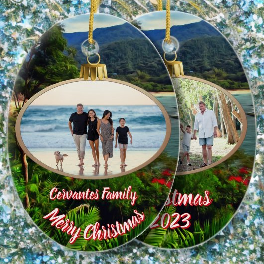 Merry Christmas Family 0828 Keramik Ornament