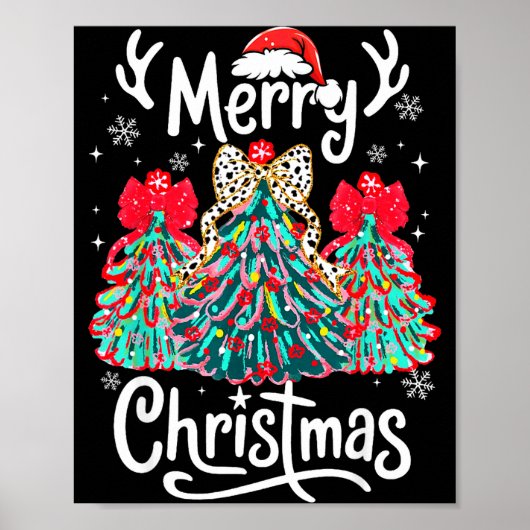 Merry Christmas Family Funny Christmas Tree Women Poster (Vorne)