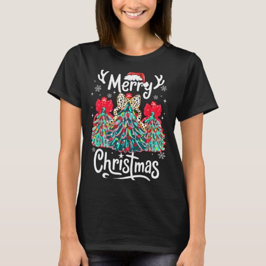 Merry Christmas Family Funny Christmas Tree Women T-Shirt (Vorderseite)