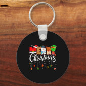 Merry Christmas Family Matching Pajamas Xmas Men W Schlüsselanhänger (Vorderseite)