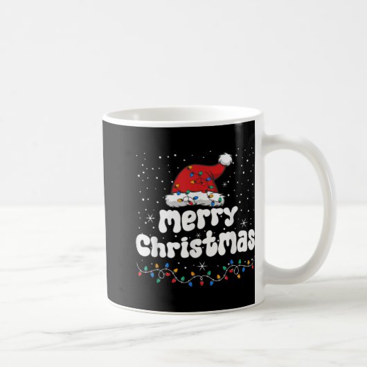 Merry Christmas Family Matching Xmas Santa Hat Xma Kaffeetasse (Rechts)