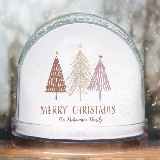 Merry Christmas Family Name Holiday Snow Globe Schneekugeln