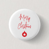 Merry Christmas Family New Year Message Button (Vorderseite)