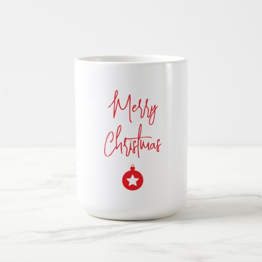 Merry Christmas Family New Year Message Kaffeetasse (Mittel)