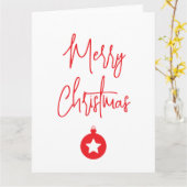 Merry Christmas Family New Year Message Karte (Gelbe Blume)