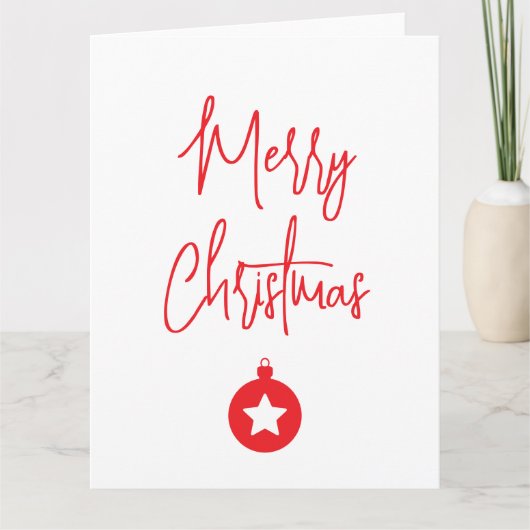 Merry Christmas Family New Year Message Karte (Vorderseite)