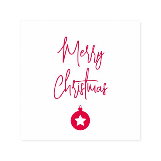 Merry Christmas Family New Year Message Permastempel (Design)