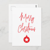 Merry Christmas Family New Year Message Postkarte (Vorne/Hinten)