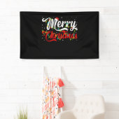 Merry Christmas Family Ornament Light Banner (Insitu)