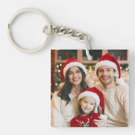 Merry Christmas Family Photo Keychain Custom  Schlüsselanhänger