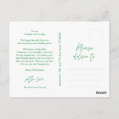 Merry Christmas Family Photo, Modern Minimal Postkarte (Rückseite)