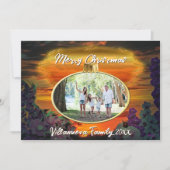 Merry Christmas Family Sunset 2584 Feiertagskarte (Vorderseite)