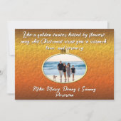 Merry Christmas Family Sunset 2584 Feiertagskarte (Rückseite)