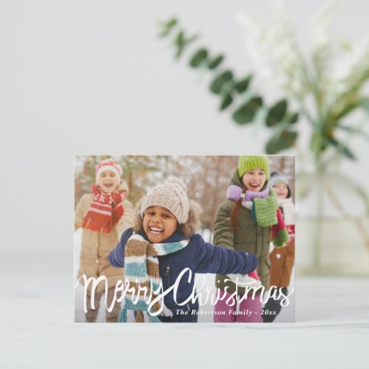 MERRY CHRISTMAS | Feiertag Postkarte (Stehend Vorderseite)