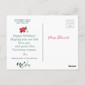 MERRY CHRISTMAS | Feiertag Postkarte (Rückseite)