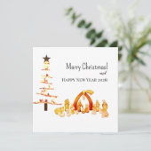 Merry Christmas! Feiertagskarte (Stehend Vorderseite)