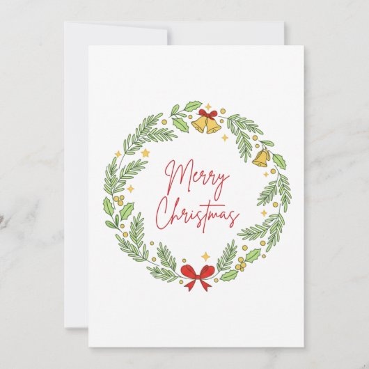 Merry Christmas Feiertagskarte (Vorderseite)