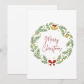 Merry Christmas Feiertagskarte (Vorne/Hinten)