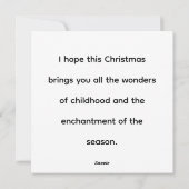 Merry Christmas! Feiertagskarte (Rückseite)