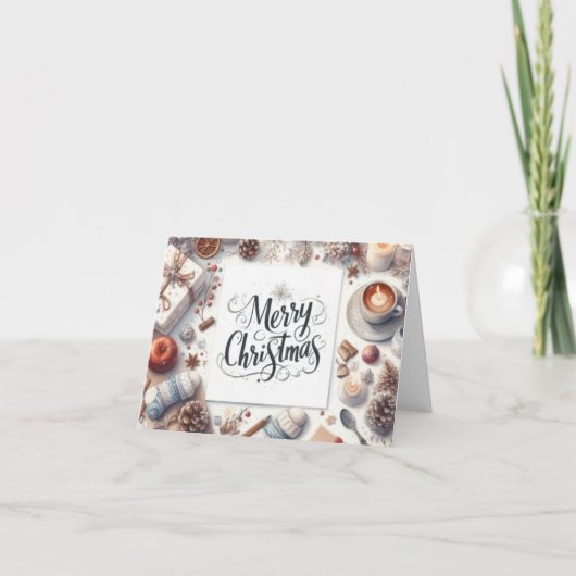 Merry Christmas Feiertagskarte (Vorderseite)